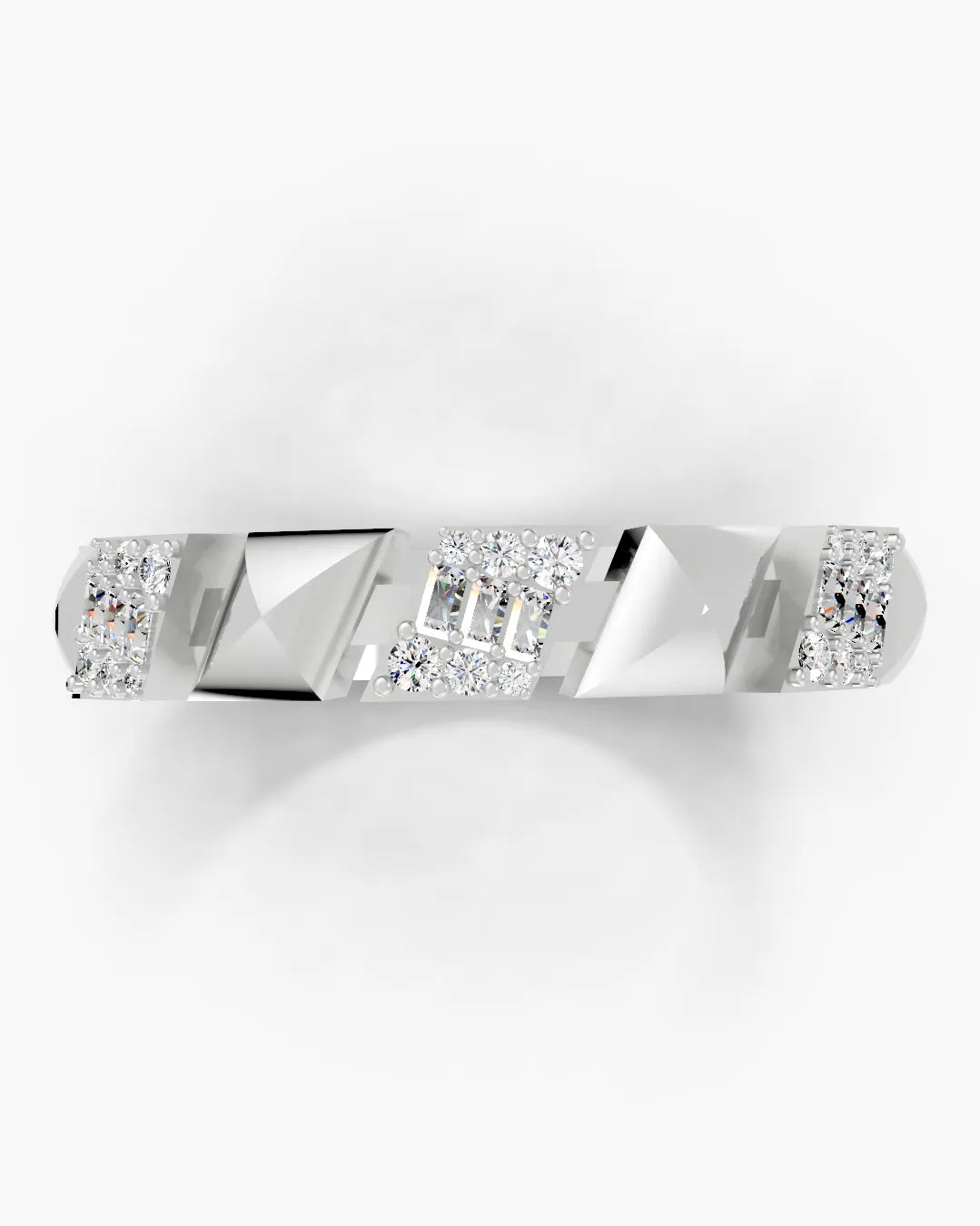 Beveled Square Men Ring