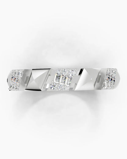 Beveled Square Men Ring