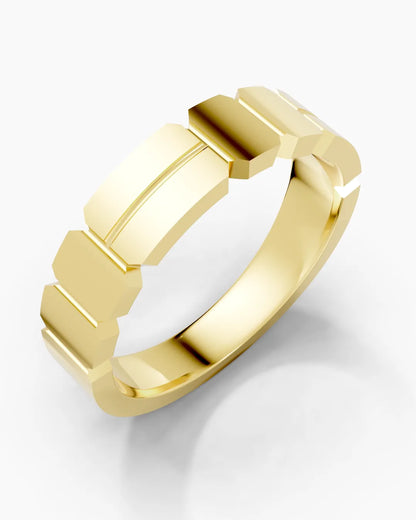 Fissure Grid Men Ring