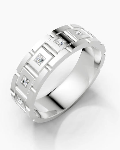 Classic Grid Men Ring