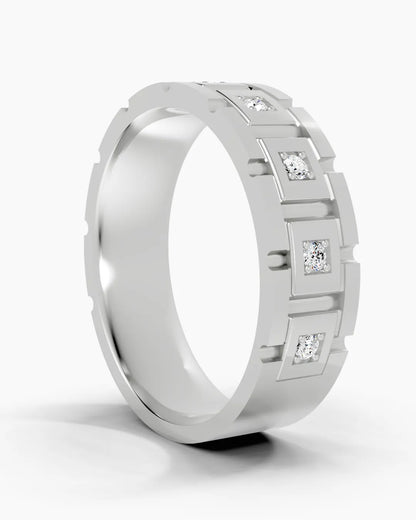Classic Grid Men Ring