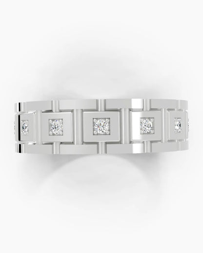 Classic Grid Men Ring