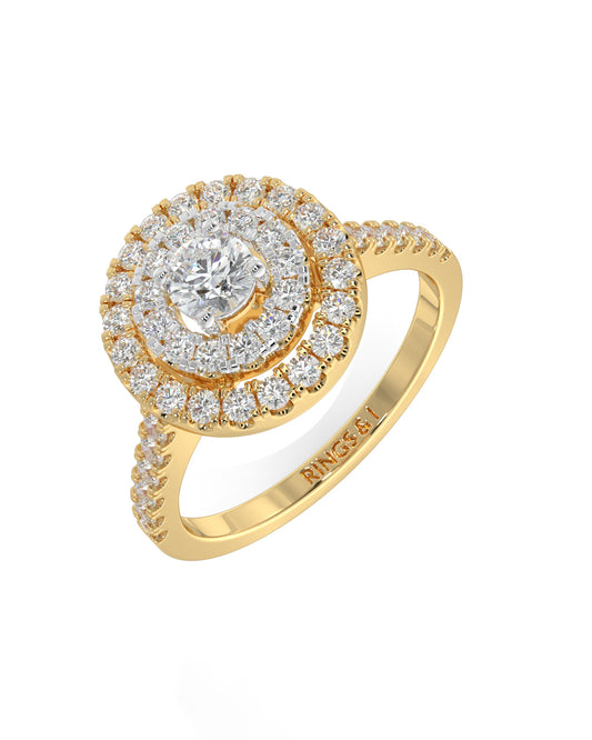 Glittering Halo Women Ring