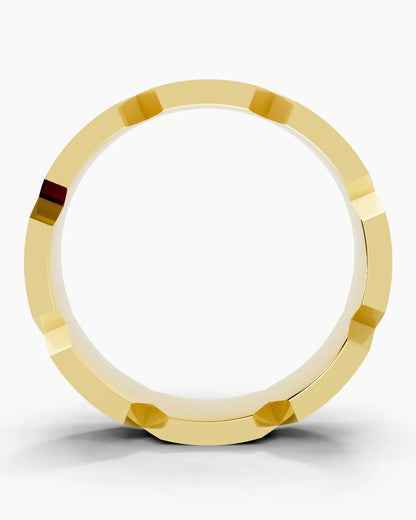 Chiselled Line Men Ring