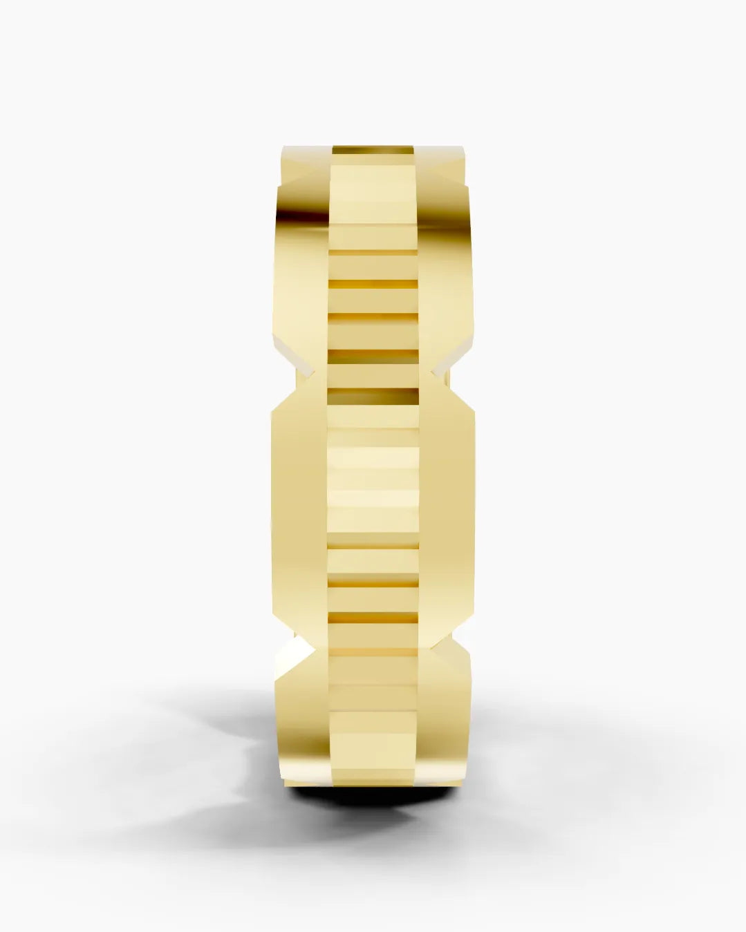 Chiselled Line Men Ring