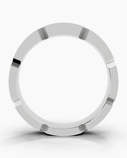 Gold Grained Men Ring