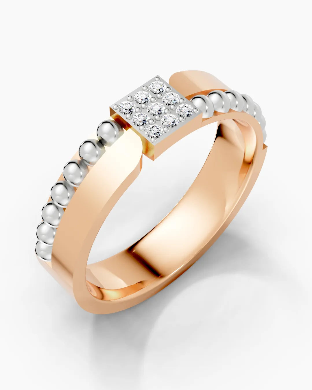 Square Grid Men Ring