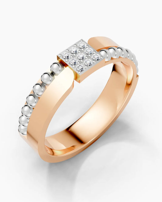 Square Grid Men Ring