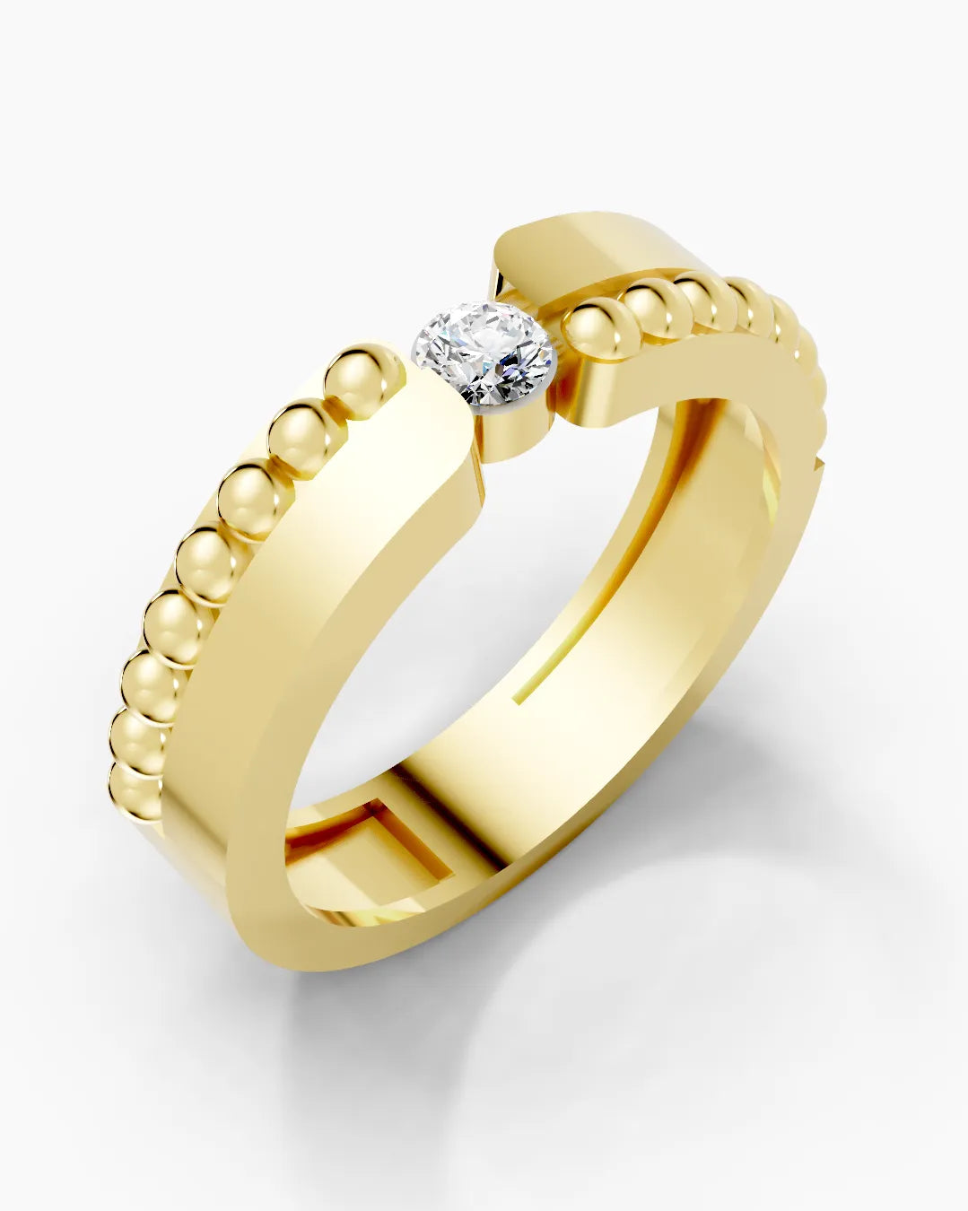 Granule Grid Men Ring