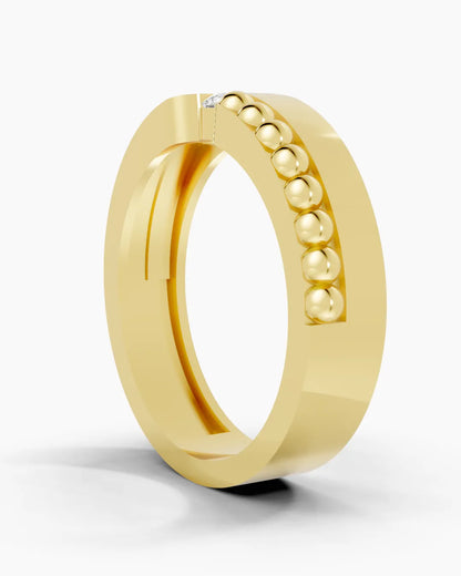 Granule Grid Men Ring