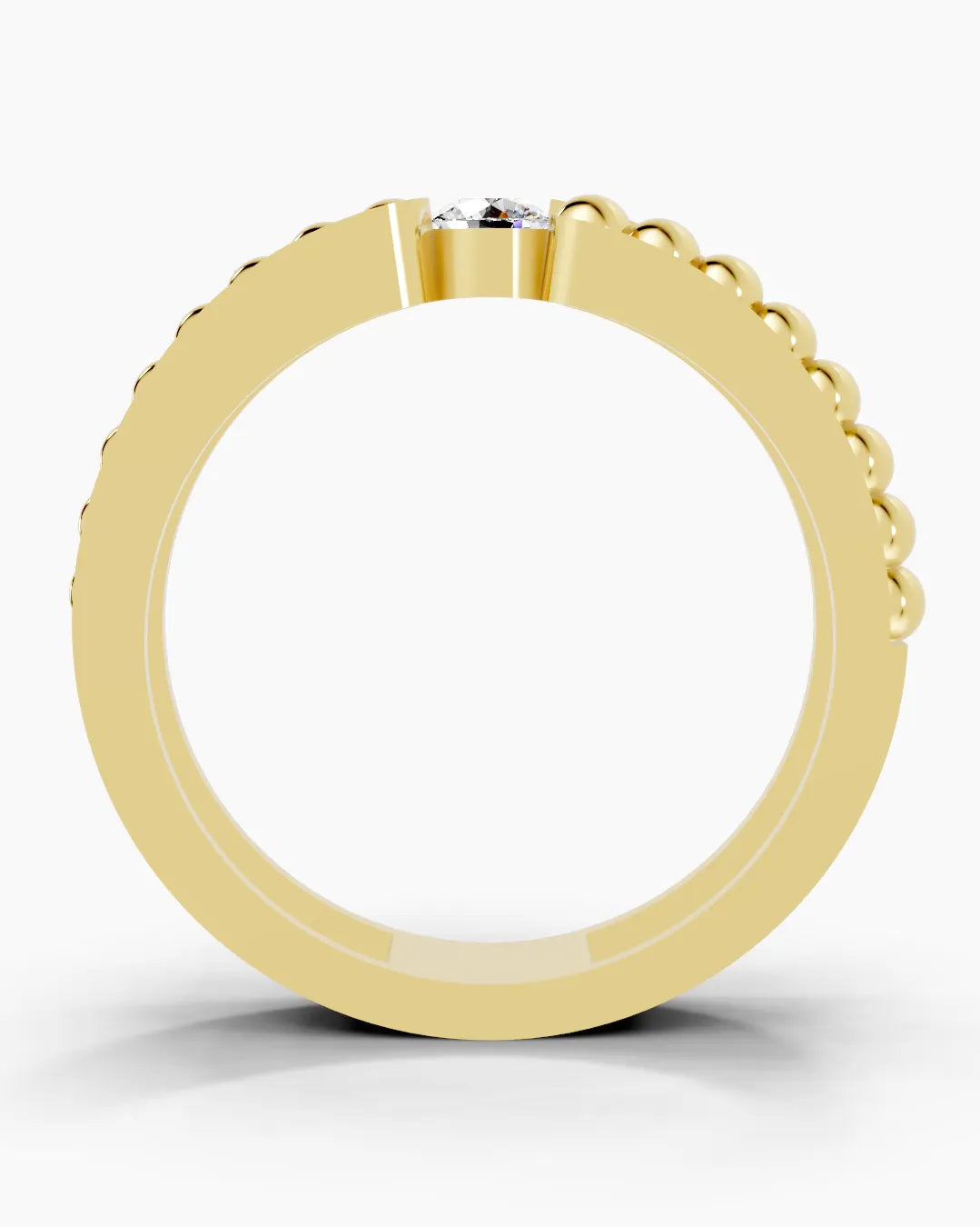Granule Grid Men Ring