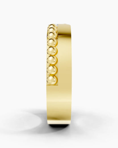 Granule Grid Men Ring
