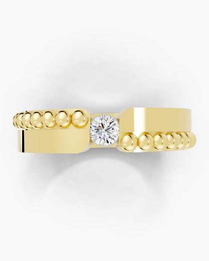 Granule Grid Men Ring