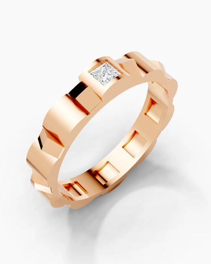 Matrix Square Men Ring