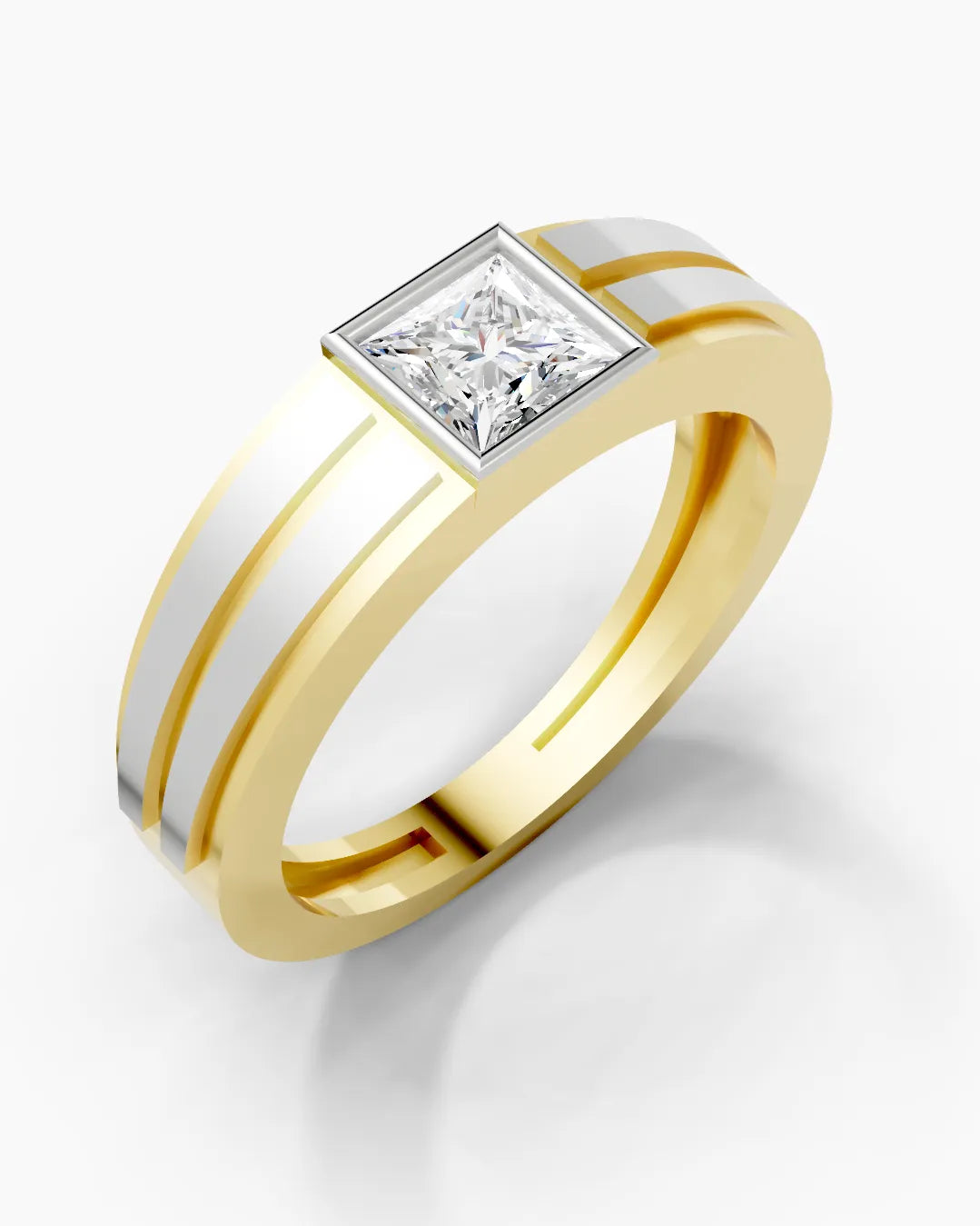 Parallel Accent Men Ring