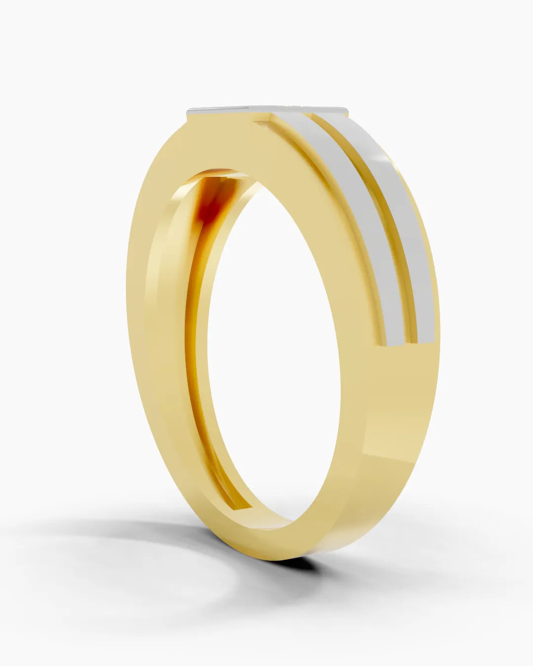 Parallel Accent Men Ring