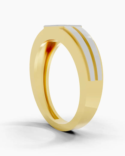 Parallel Accent Men Ring