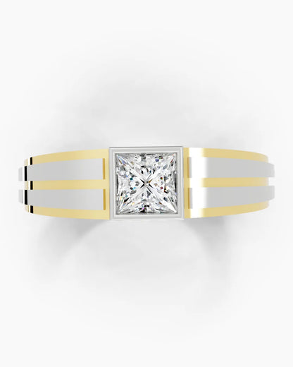 Parallel Accent Men Ring