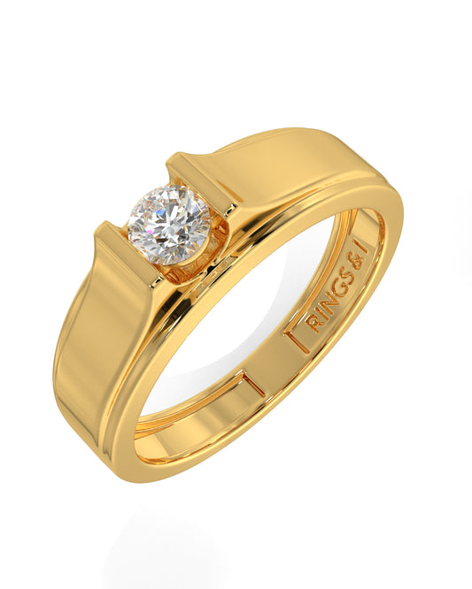 Classic Solitaire Men Ring