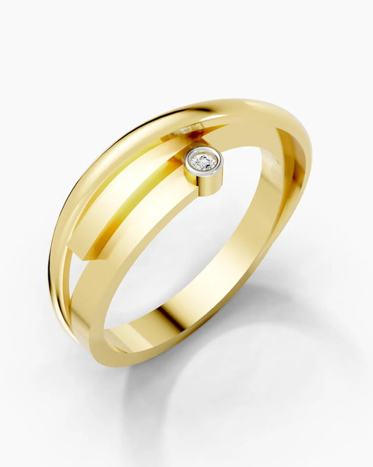 Twin Wave Men Ring