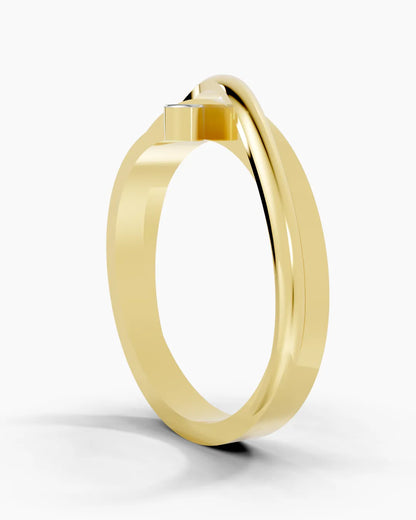 Twin Wave Men Ring