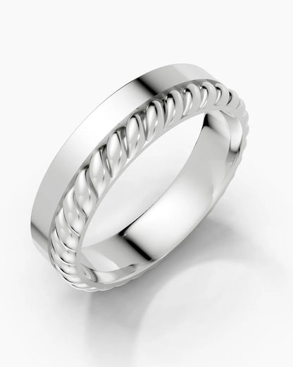Twinefold Men Ring