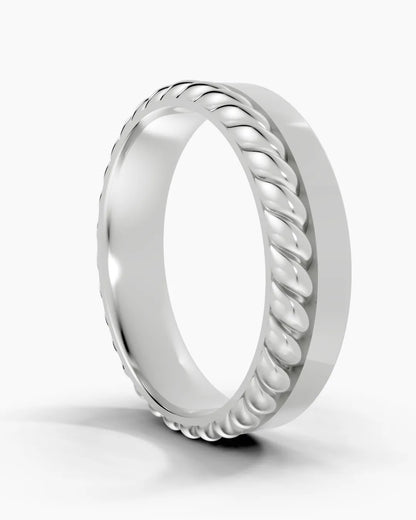 Twinefold Men Ring
