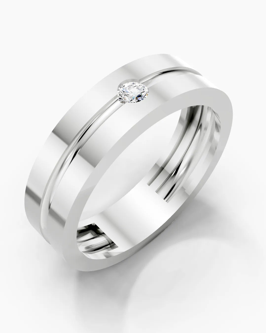 Refined Groove Men Ring