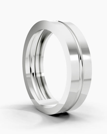 Refined Groove Men Ring