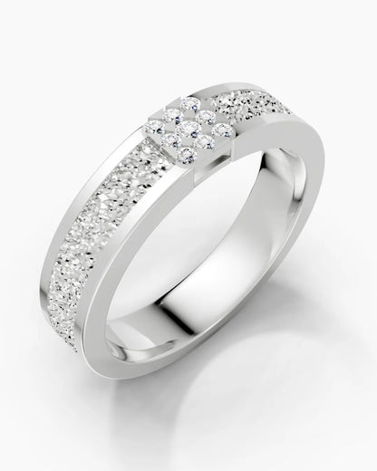 Textured Halo Men Ring