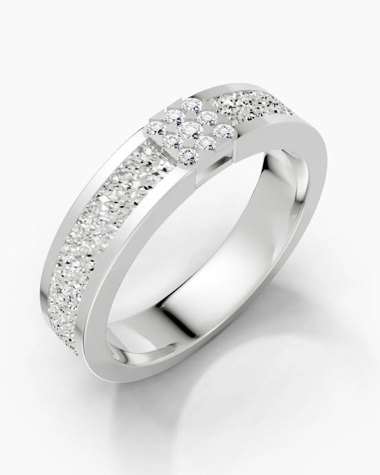 Textured Halo Men Ring