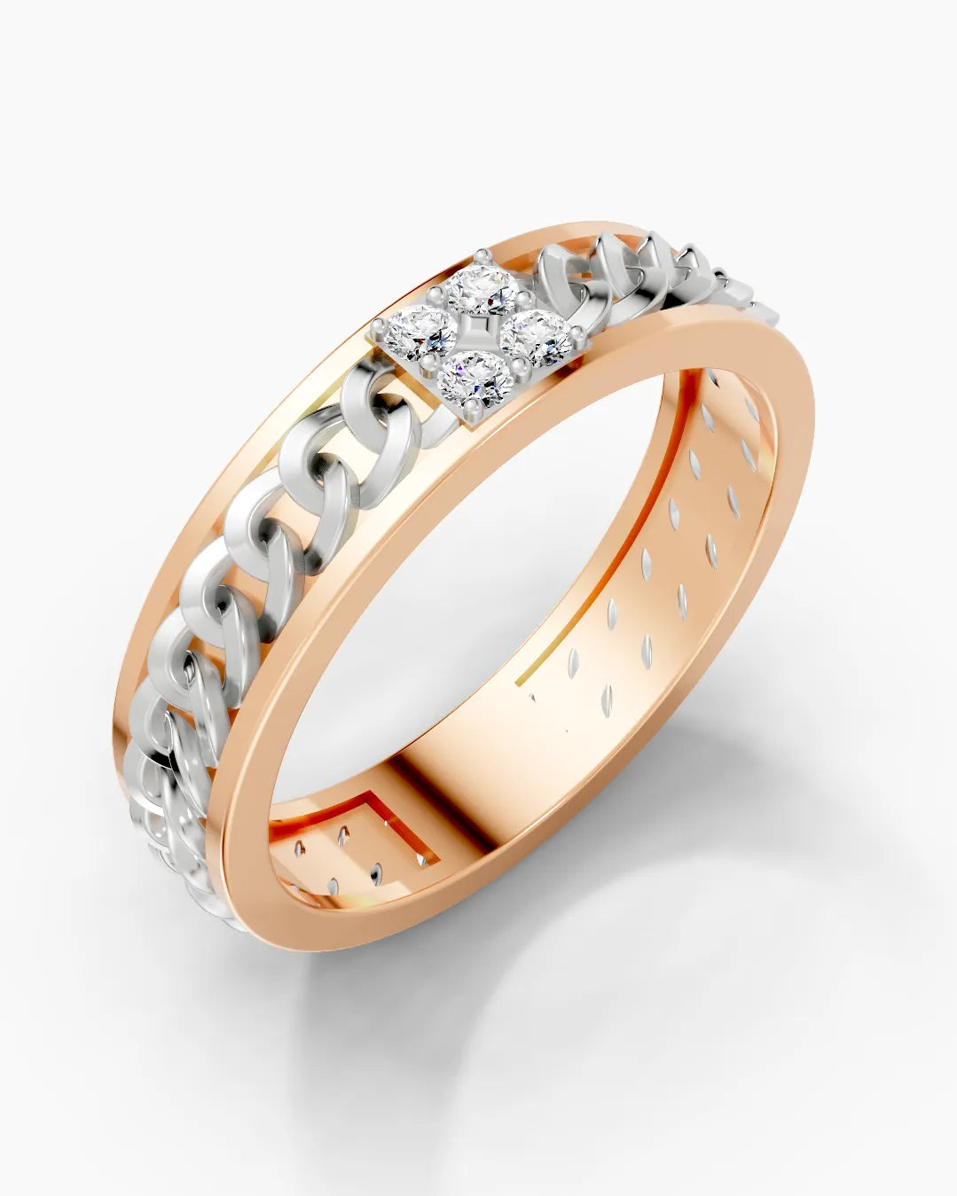 Knurl Crest Men Ring