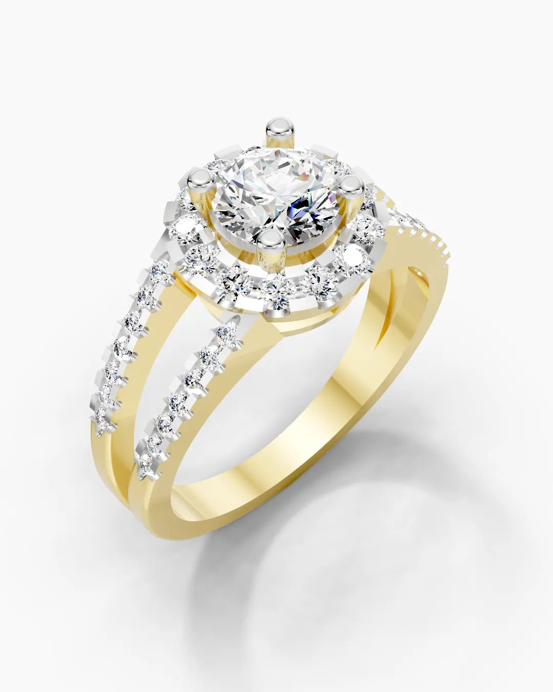 Parallel Halo Women Ring