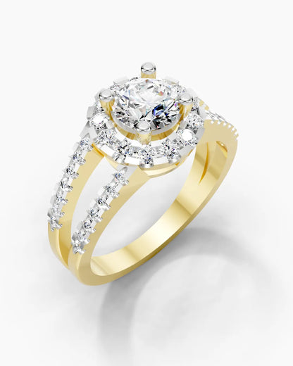 Parallel Halo Women Ring