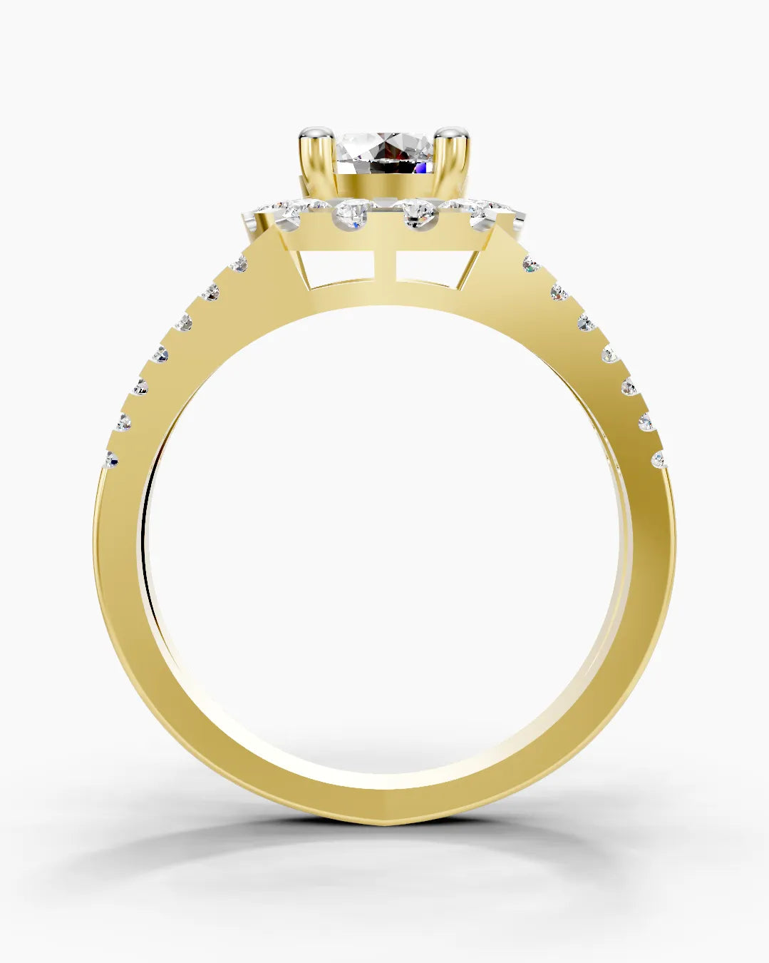 Parallel Halo Women Ring