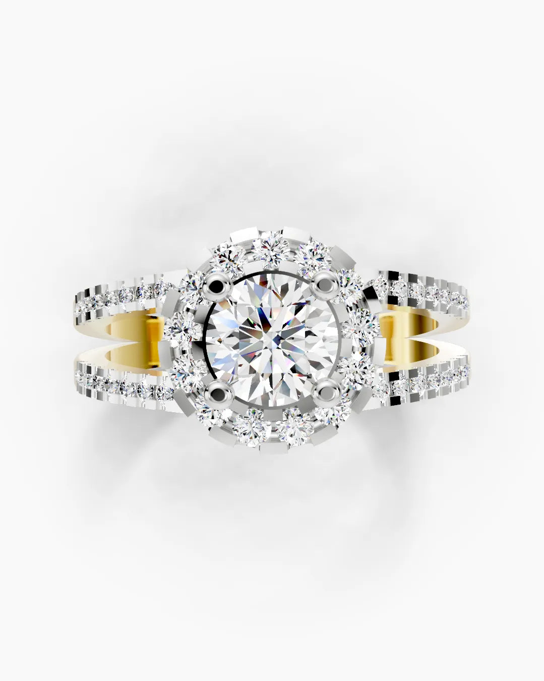 Parallel Halo Women Ring