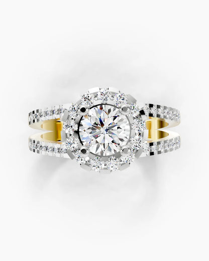 Parallel Halo Women Ring