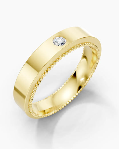 Delicate Edge Detail Men Ring