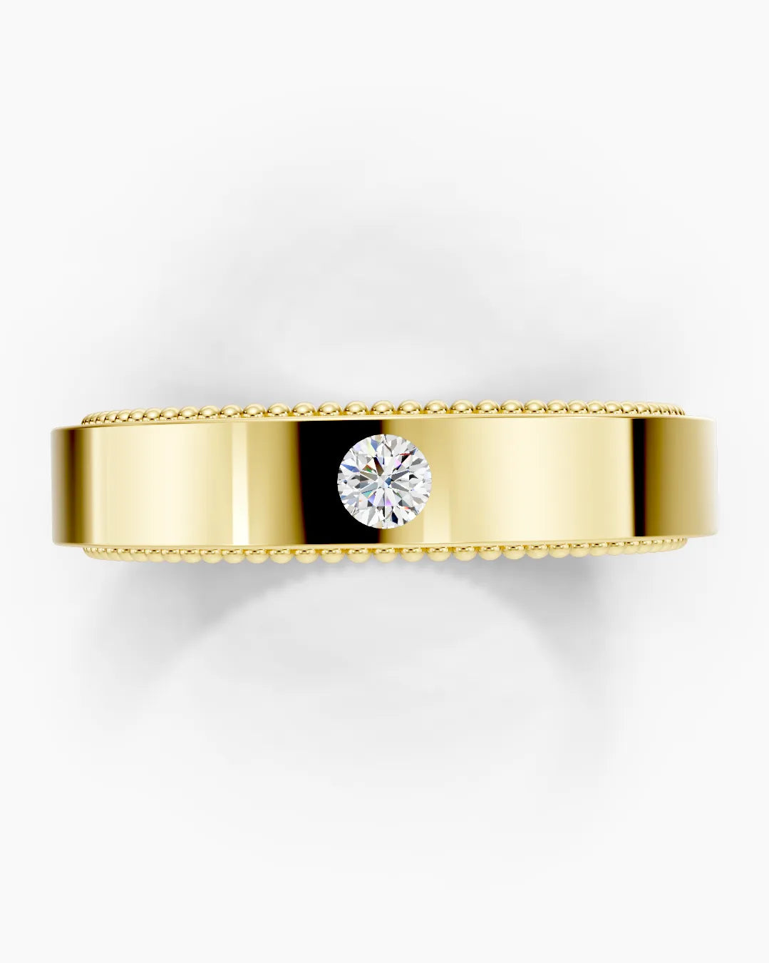 Delicate Edge Detail Men Ring