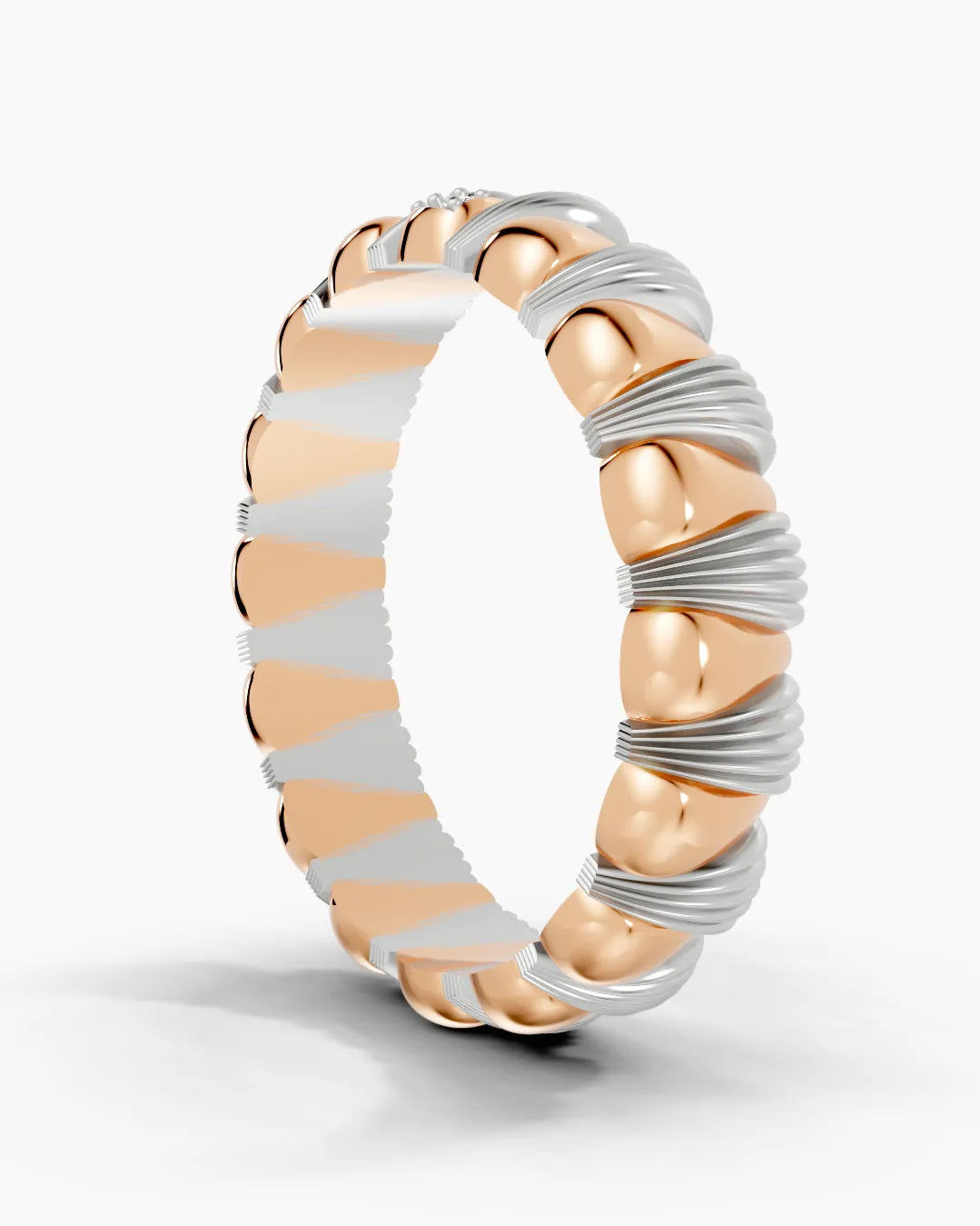Contrasting Groove Men Ring