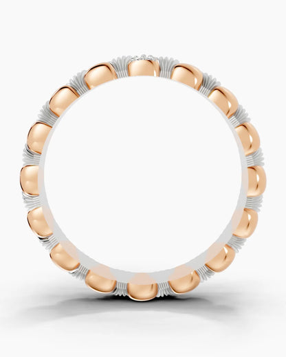 Contrasting Groove Men Ring