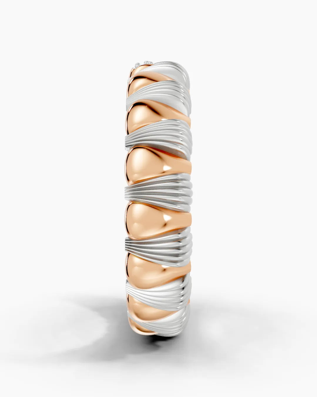Contrasting Groove Men Ring