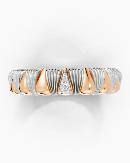 Contrasting Groove Men Ring