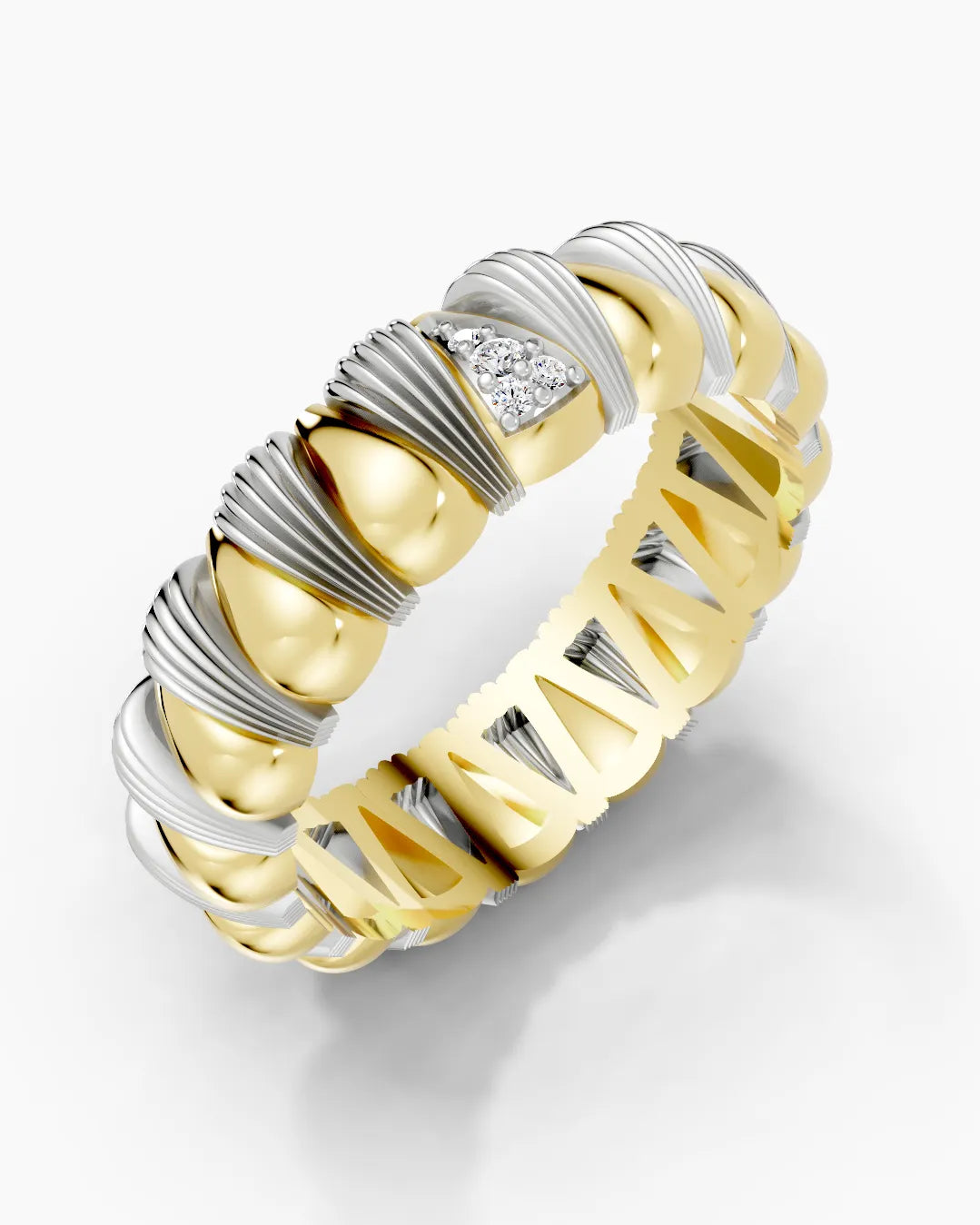 Woven Texture Men Ring
