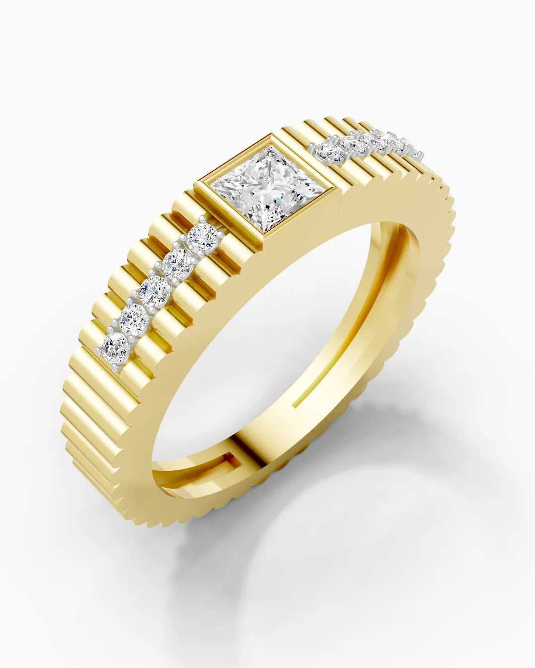 Meridian Grid Men Ring