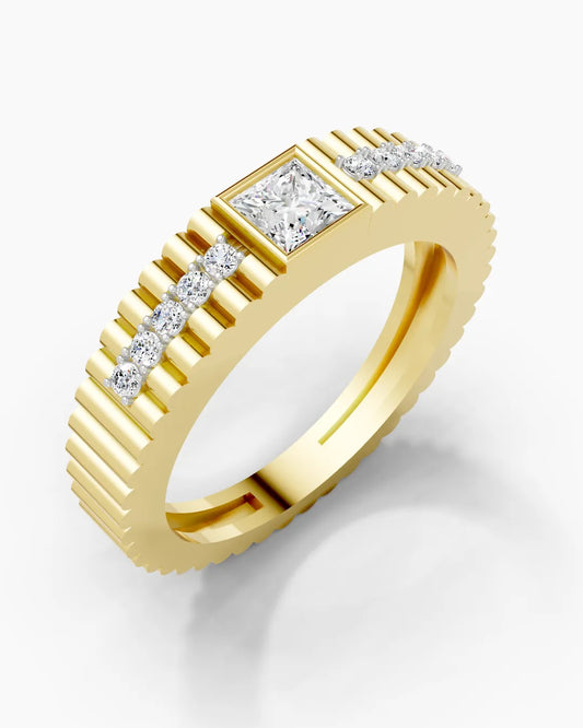 Meridian Grid Men Ring