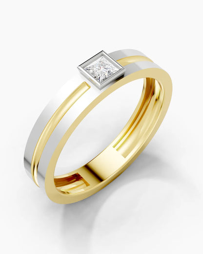 Channel Solitaire Men Ring