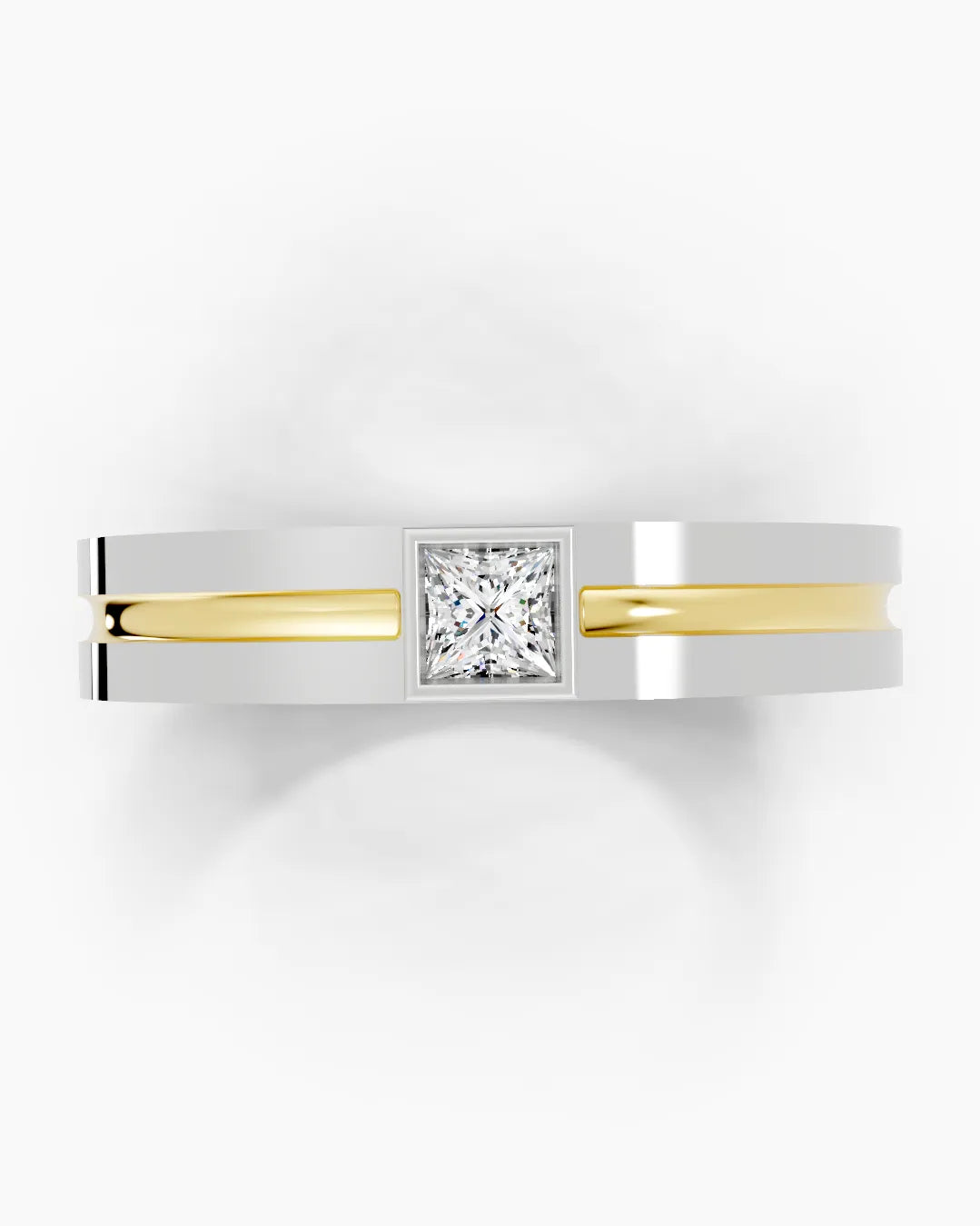 Channel Solitaire Men Ring