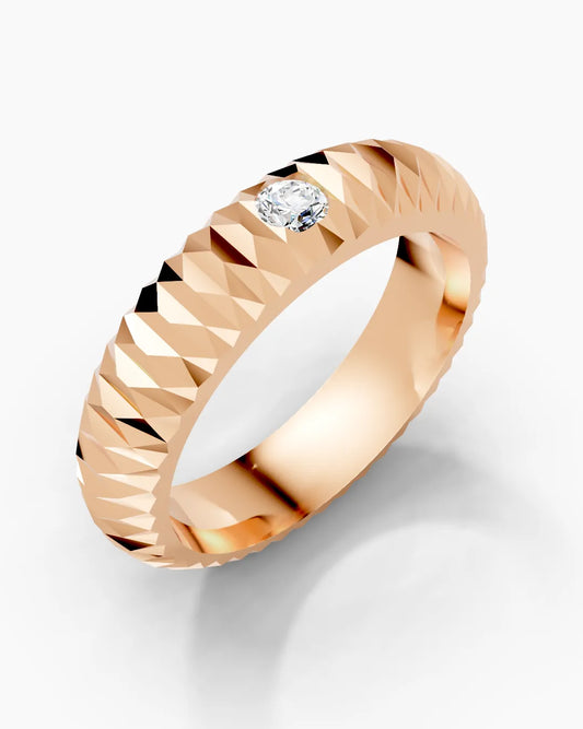 Crimson Fold Men Ring