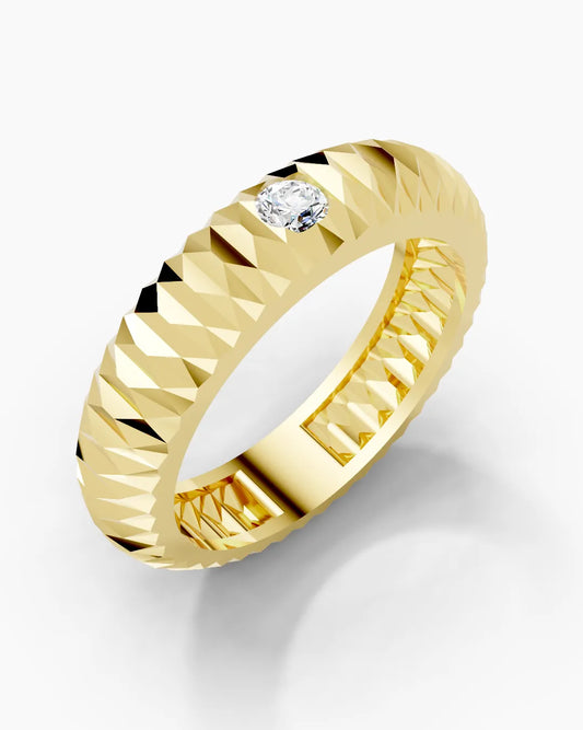 Graphite Vein Men Ring